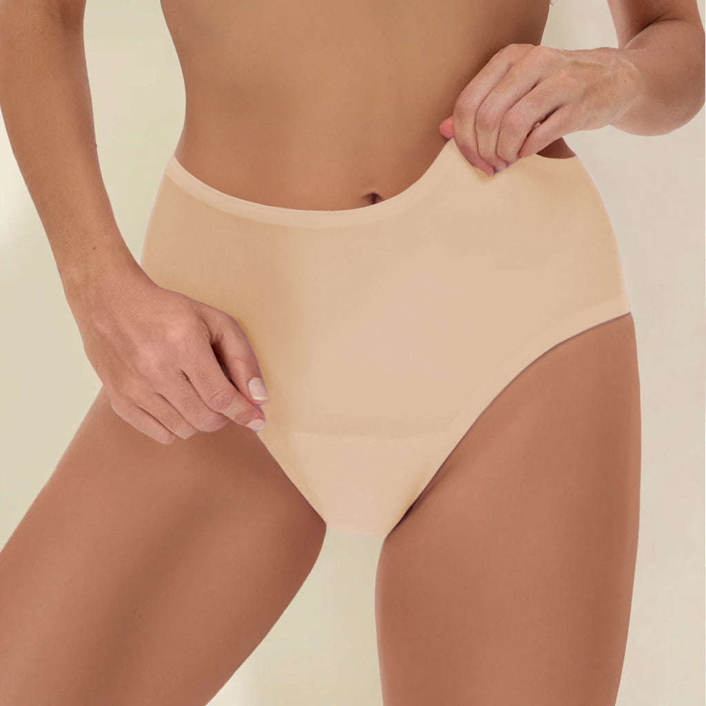 NEW: Seamless Leakproof High Waisted (Heavy Absorbency Beige 10-Pack)
